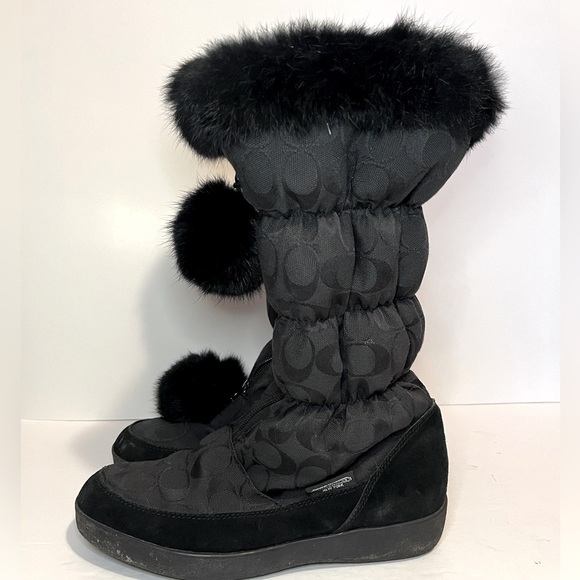 Coach Theona Fur-Trimmed Boots - Picture 1 of 17